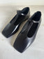 Juana T-Strap in Black kidskin size 37