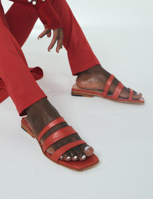 Lagos Thong Sandal in Tomato