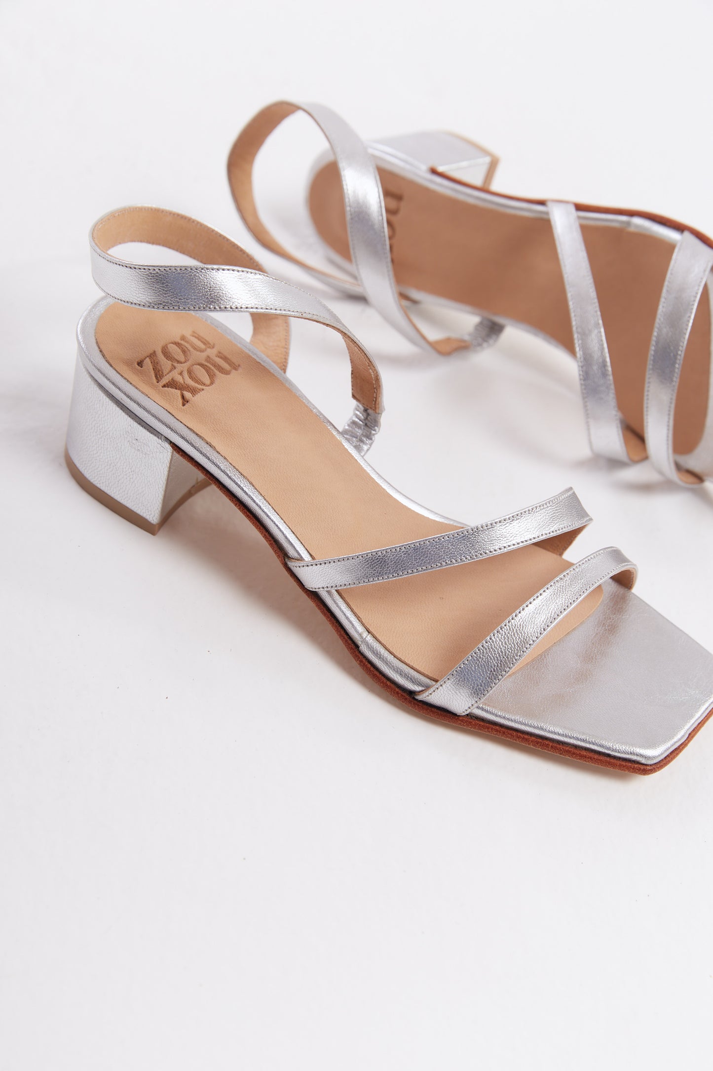 The Delfina Sandal in Silver