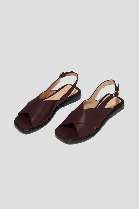 Mabel Slingback Sandal in Plum