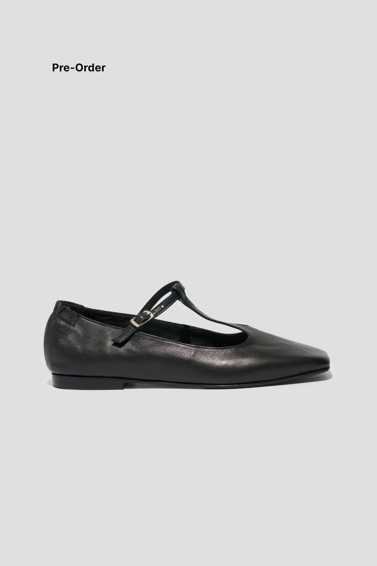 Juana T-Strap Flat in Black - PRE-ORDER