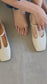 Juana T-Strap Flat in Marfil