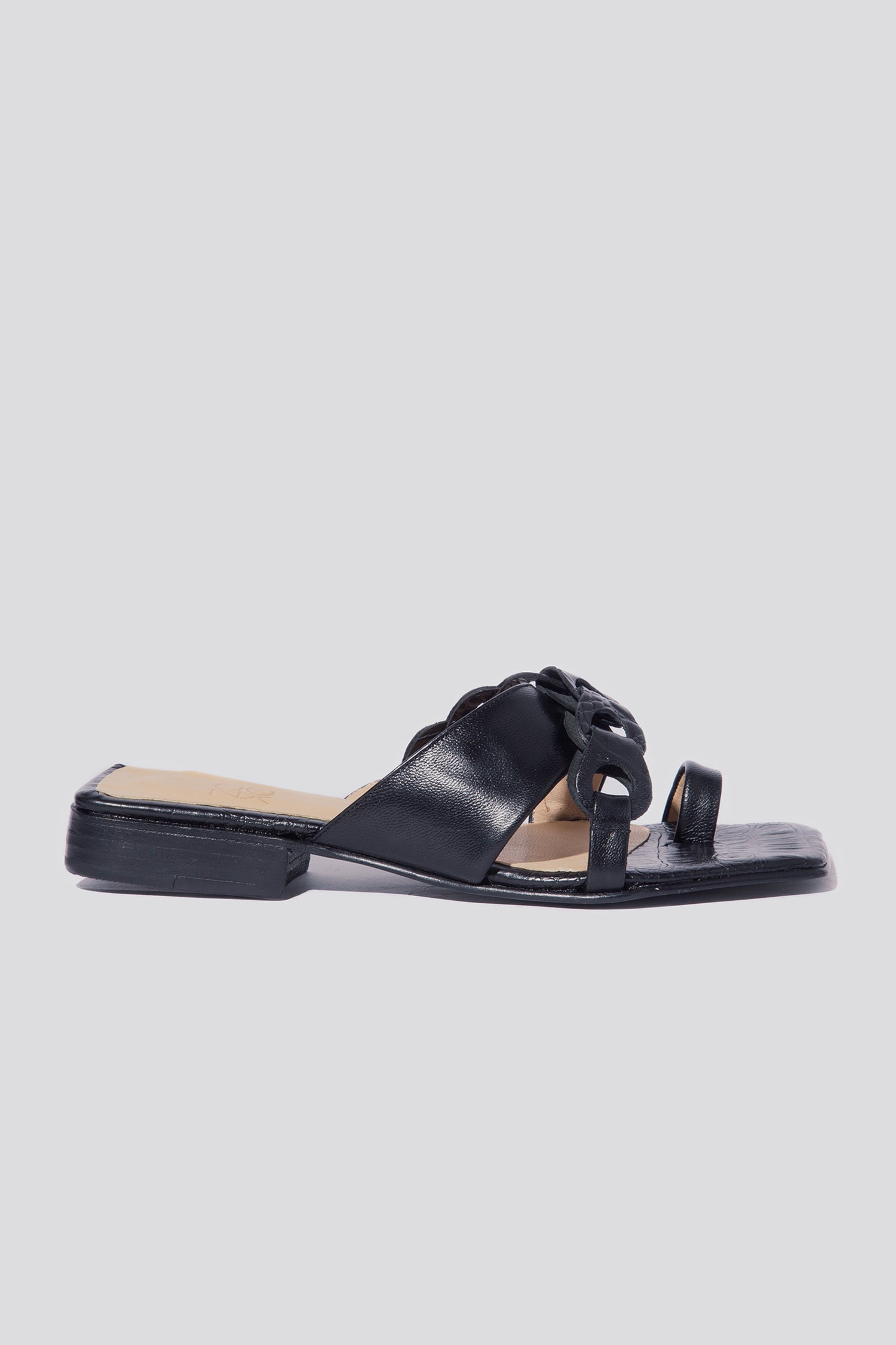 Womens Padded Square Peep Toe Block Heel Sandals Ladies Slip On Mule Shoes  Size | eBay