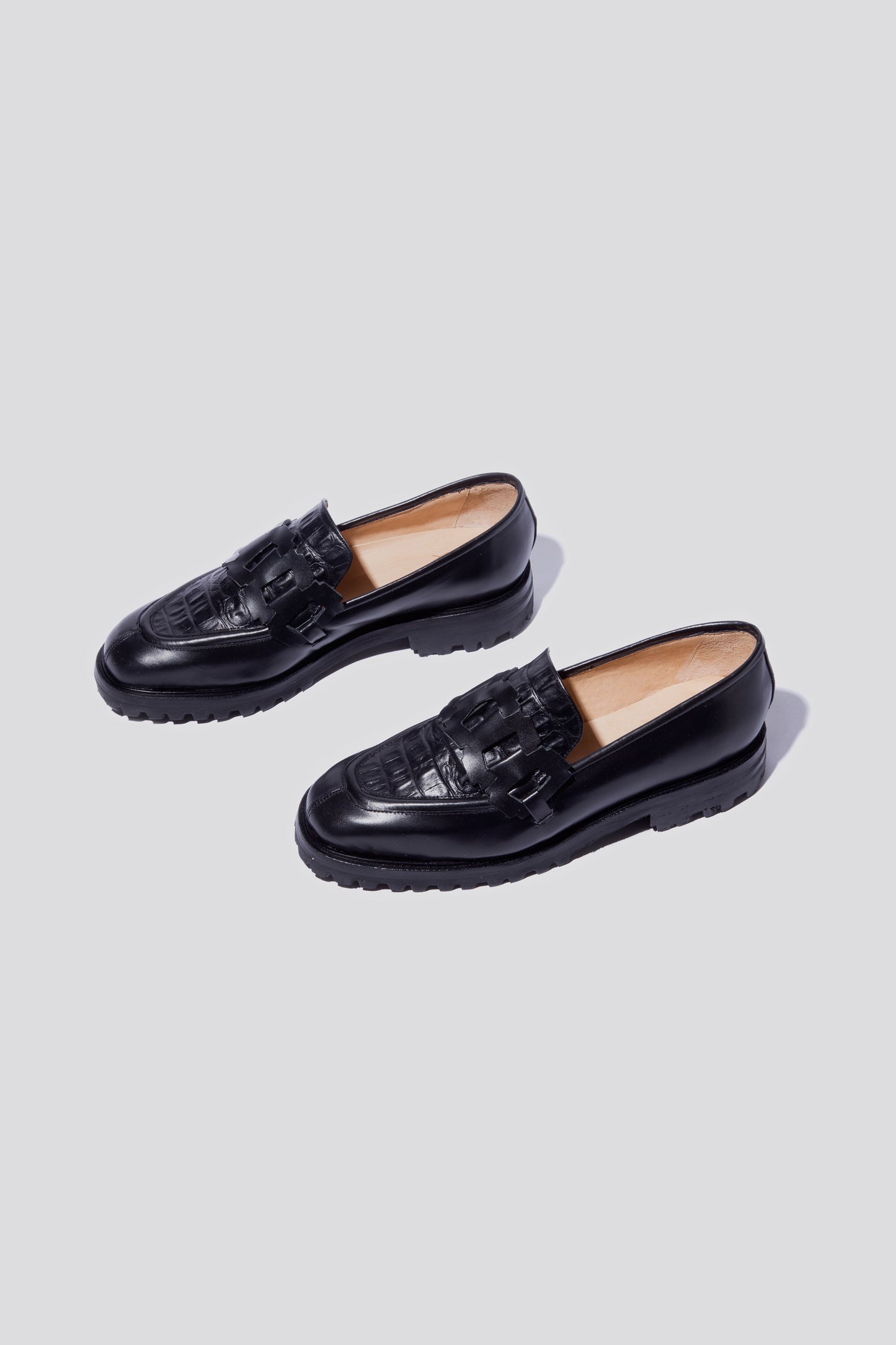 Trini Loafer in Black + Croco